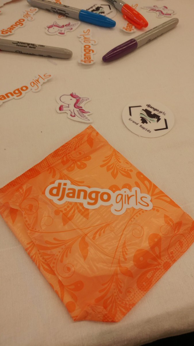 django girls stickers and markers